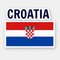HR Croatia Croatian Country Code Hrvatska Oval Sticker Flag Bumper Water  Proof Vinyl