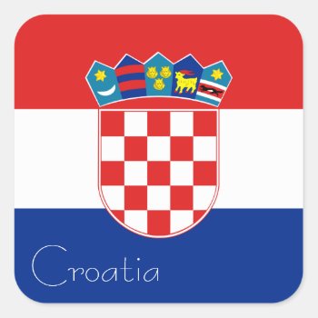 Flag Of Croatia Sticker (square) by StillImages at Zazzle