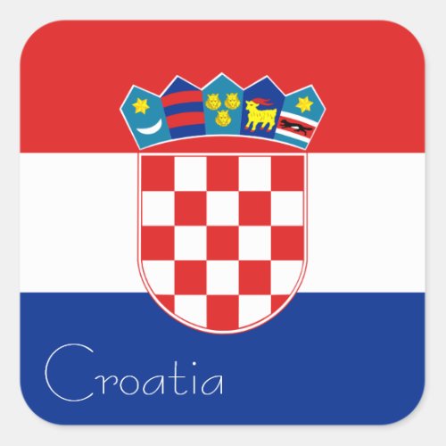 Flag of Croatia Sticker Square