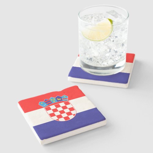 Flag of Croatia Stone Coaster