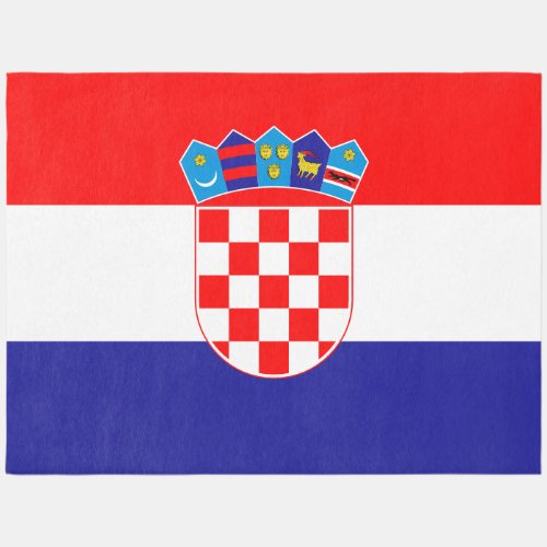 Flag of Croatia With Coat of Arms Rug