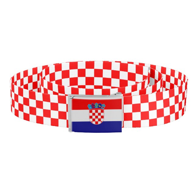 Flag of Croatia With Red Checker Pattern Belt (Coil)
