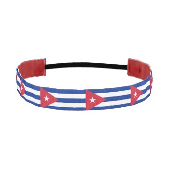Flag Of Cuba Athletic Headband by YLGraphics at Zazzle
