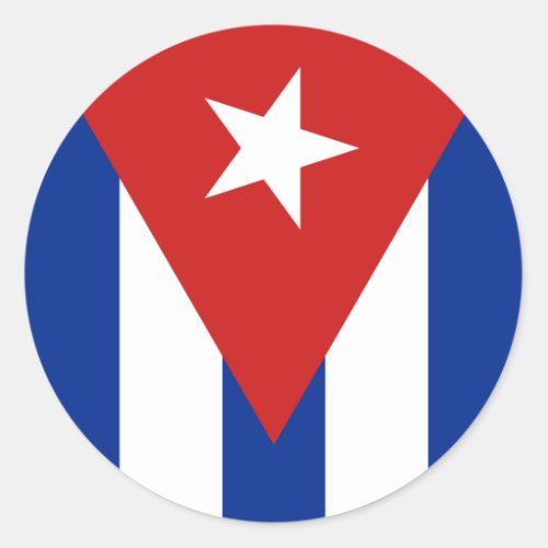  Flag of Cuba _ Bandera de Cuba  Classic Round Sticker