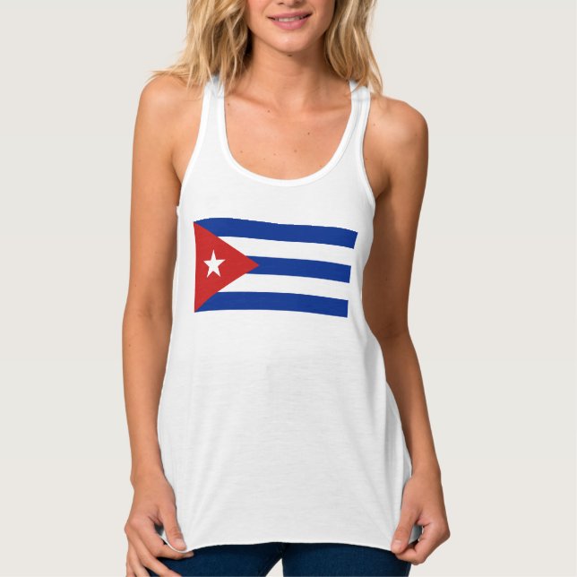  Flag of Cuba - Bandera de Cuba  Tank Top (Front)
