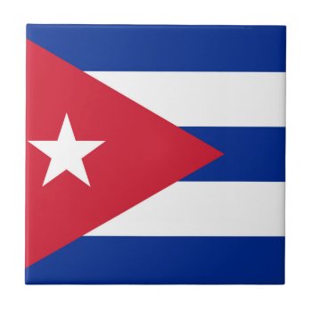 Flag Of Cuba Ceramic Tile by YLGraphics at Zazzle