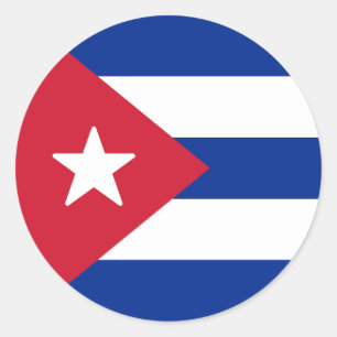 Flag of Cuba Classic Round Sticker