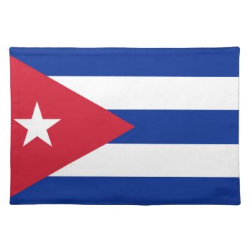 Flag Of Cuba Cloth Placemat by YLGraphics at Zazzle