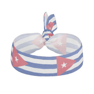 Flag of Cuba Elastic Hair Tie
