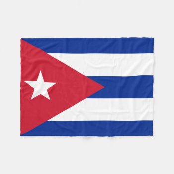 Flag Of Cuba Fleece Blanket by YLGraphics at Zazzle