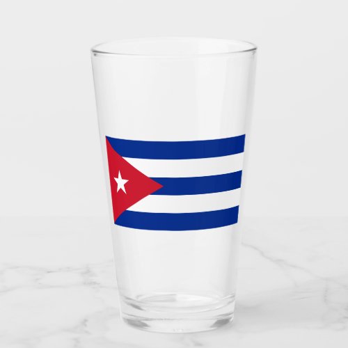 Flag of Cuba Glass