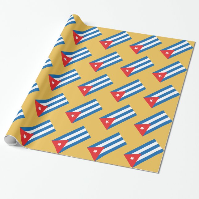 Flag of Cuba iPad Case Wrapping Paper (Unrolled)