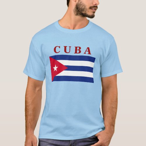 Flag of Cuba labeled T_Shirt