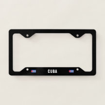 Flag of Cuba License Plate Frame