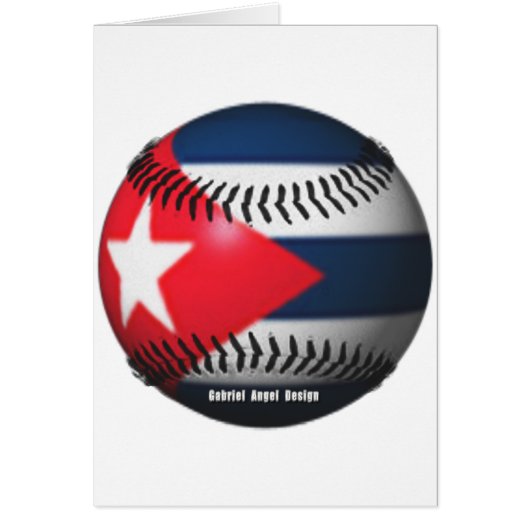 Flag of Cuba on a Baseball Cards (Front)