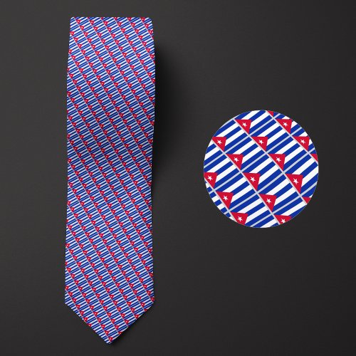 Flag of Cuba Pattern Neck Tie