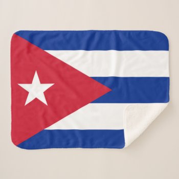 Flag Of Cuba Sherpa Blanket by YLGraphics at Zazzle