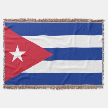 Flag Of Cuba Throw Blanket by YLGraphics at Zazzle