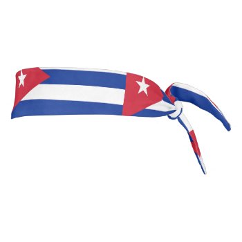 Flag Of Cuba Tie Headband by YLGraphics at Zazzle