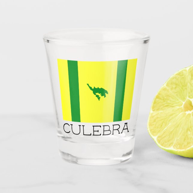 Flag of Culebra, Puerto Rico Shot Glass (Front)