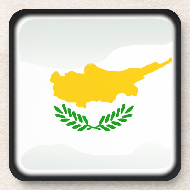 Flag of Cyprus Beverage Coaster (Front)