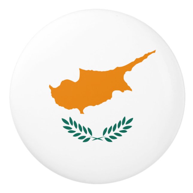 Flag of Cyprus Ceramic Knob (Front)