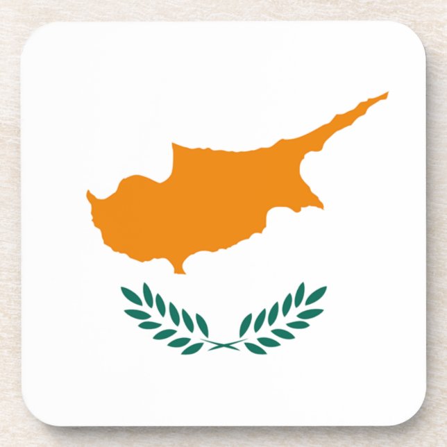 Flag of Cyprus Drink Coaster (Front)