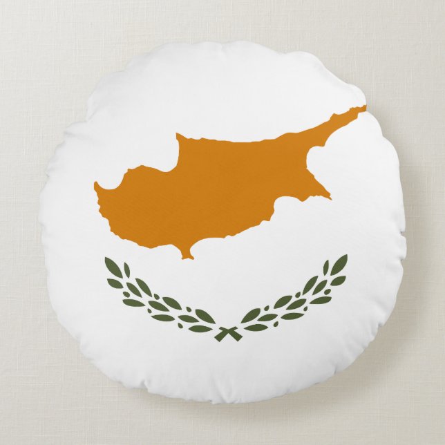 Flag of Cyprus Round Pillow (Front)