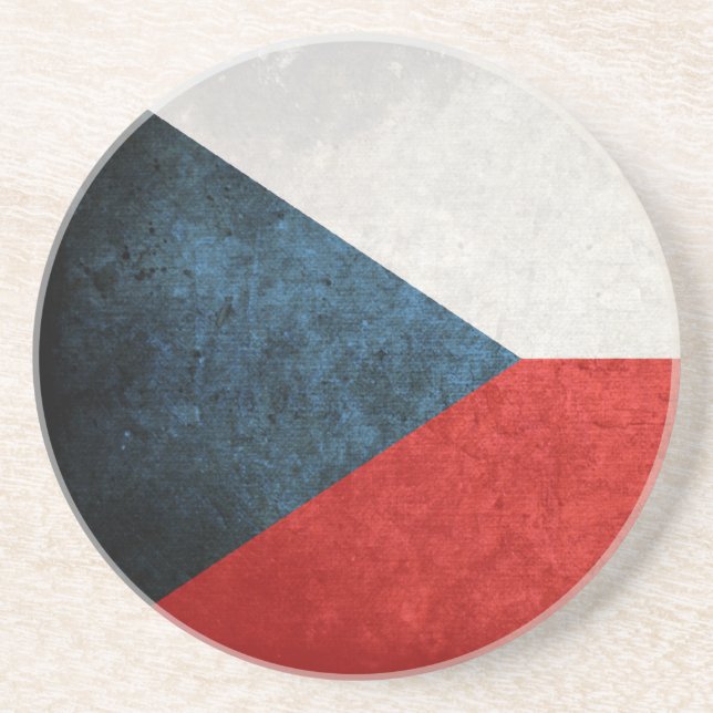 Flag of Czech Republic Drink Coaster (Front)