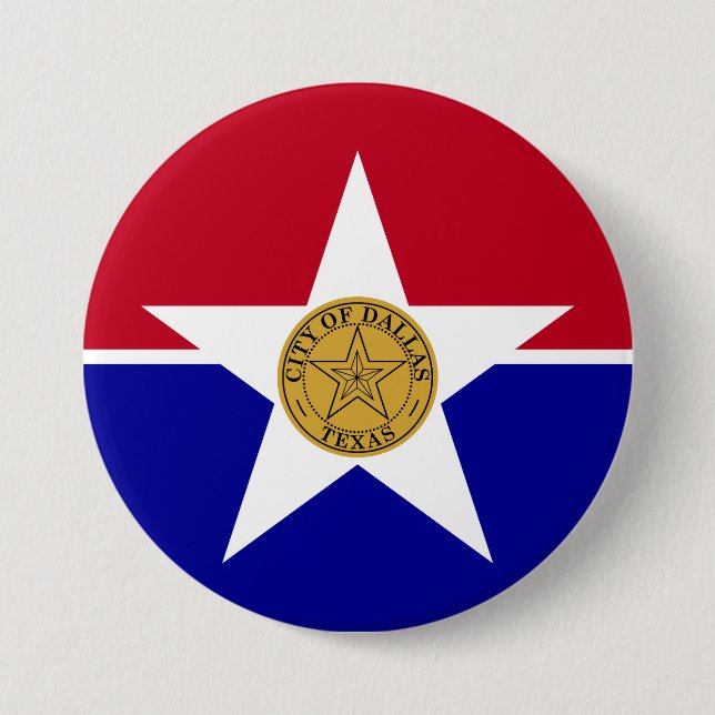 Flag of Dallas (Texas) Button (Front)