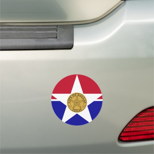 Flag of Dallas Texas Car Magnet