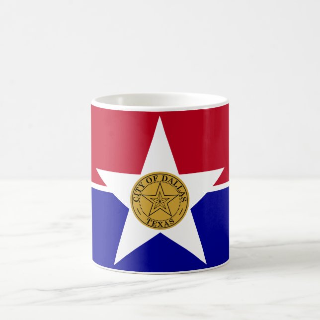 Flag of Dallas (Texas) Coffee Mug (Center)