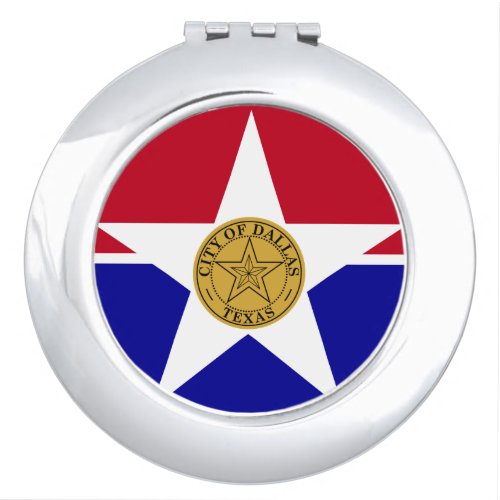 Flag of Dallas Texas Compact Mirror