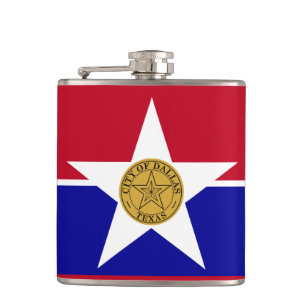 Flag of Dallas, Texas Flask