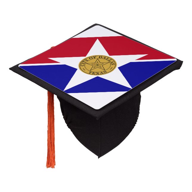 Flag of Dallas, Texas Graduation Cap Topper (Angled)