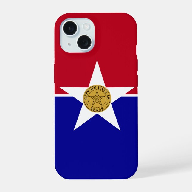 Flag of Dallas, Texas Iphone Case (Back)