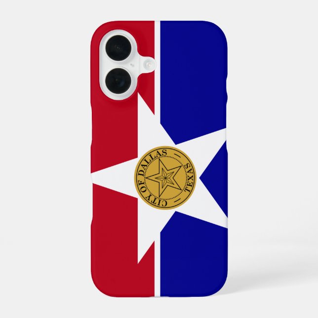 Flag of Dallas, Texas Iphone Case (Back)