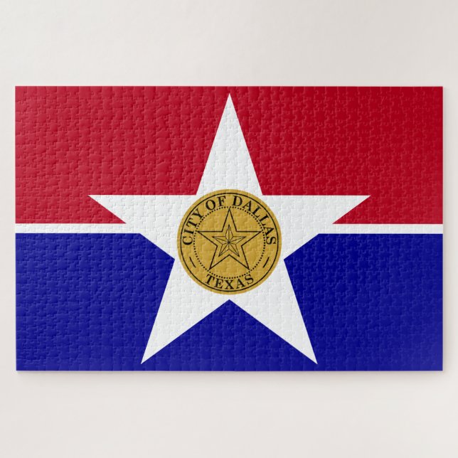 Flag of Dallas (Texas) Jigsaw Puzzle (Horizontal)