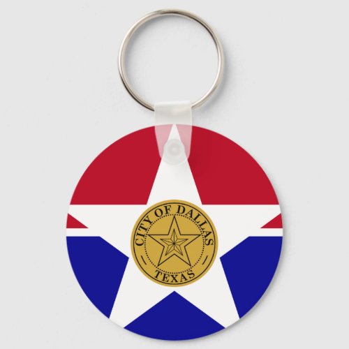 Flag of Dallas Texas Keychain