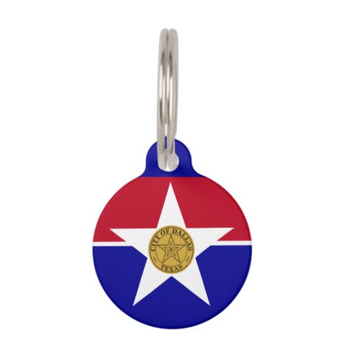 Flag of Dallas Texas Pet ID Tag