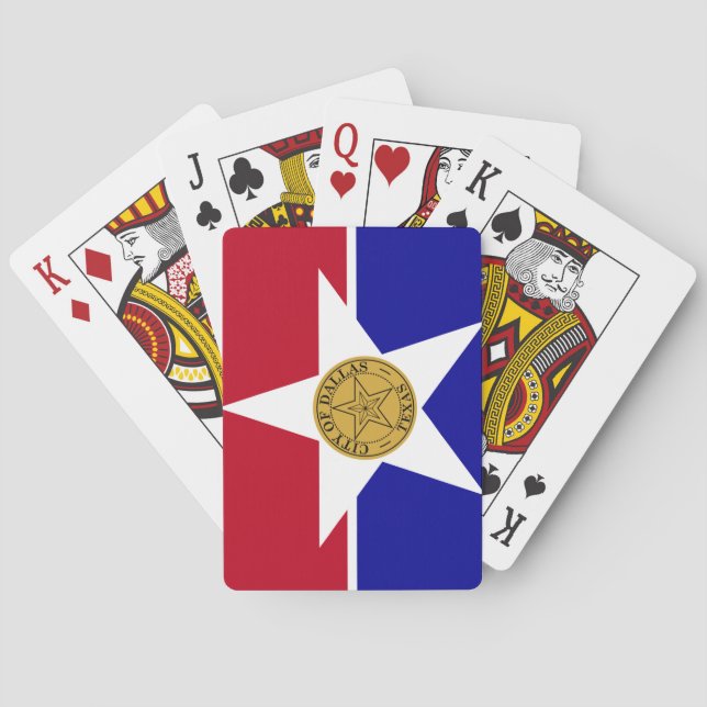 Flag of Dallas, Texas Playing Cards (Back)
