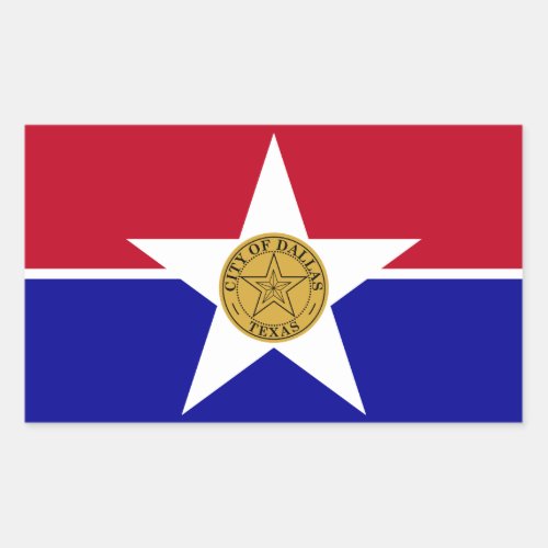 Flag of Dallas Texas Rectangular Sticker