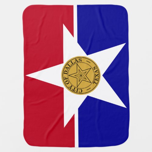 Flag of Dallas, Texas Swaddle Blanket