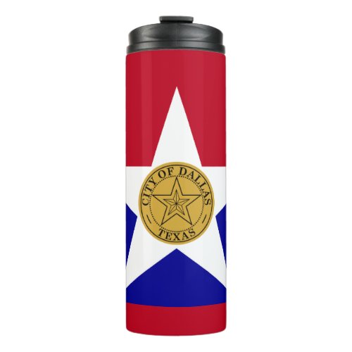 Flag of Dallas Texas Thermal Tumbler