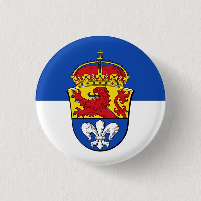 Flag of Darmstadt, Germany Button (Front)