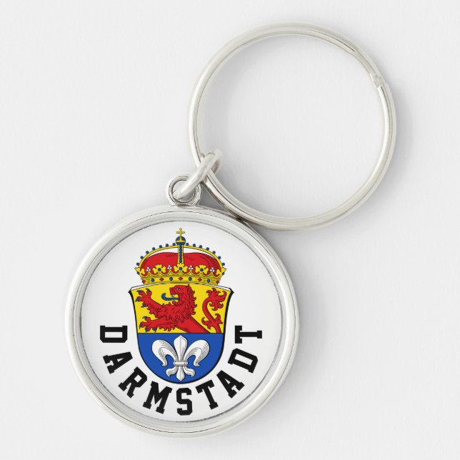 Flag of Darmstadt, Germany Keychain (Front)