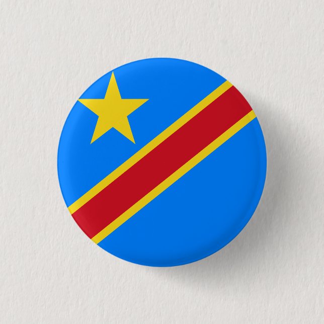 Flag of Democratic Republic of the Congo Button (Front)