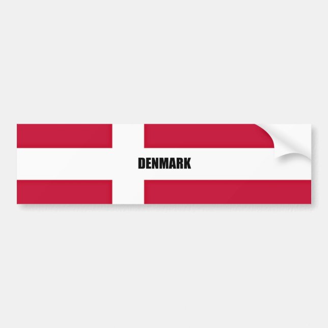 Flag of Denmark Bumper Sticker (Front)