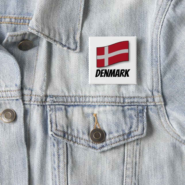 Flag of Denmark Button (In Situ)