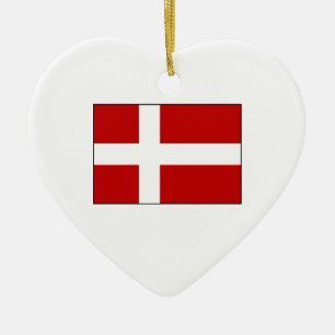 Flag of Denmark Ceramic Ornament